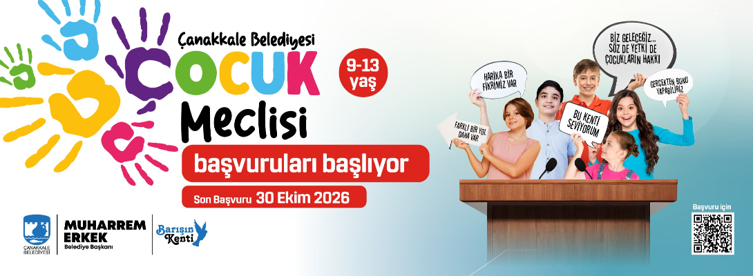 Çanakkale Belediyesi Çocuk Meclisi Başvuruları Başlıyor