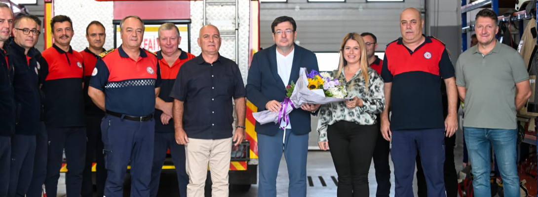 Başkan Erkek'ten İtfaiyeye Ziyaret