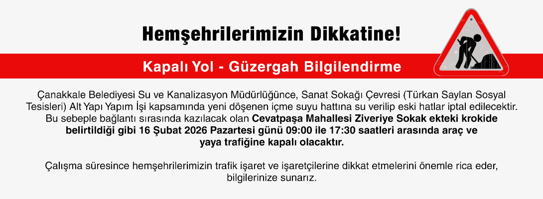 Kapalı Yol Bilgilendirme!