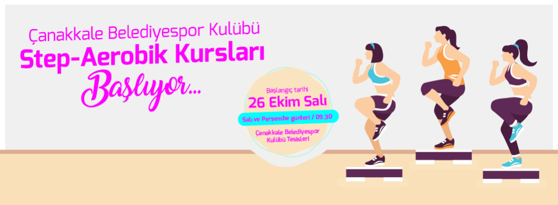 Çanakkale Belediyespor Kulübü Step-Aerobik Kursları Başlıyor