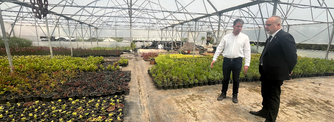 Başkan Vekili Dehmen'den Çiçek Seralarına Ziyaret