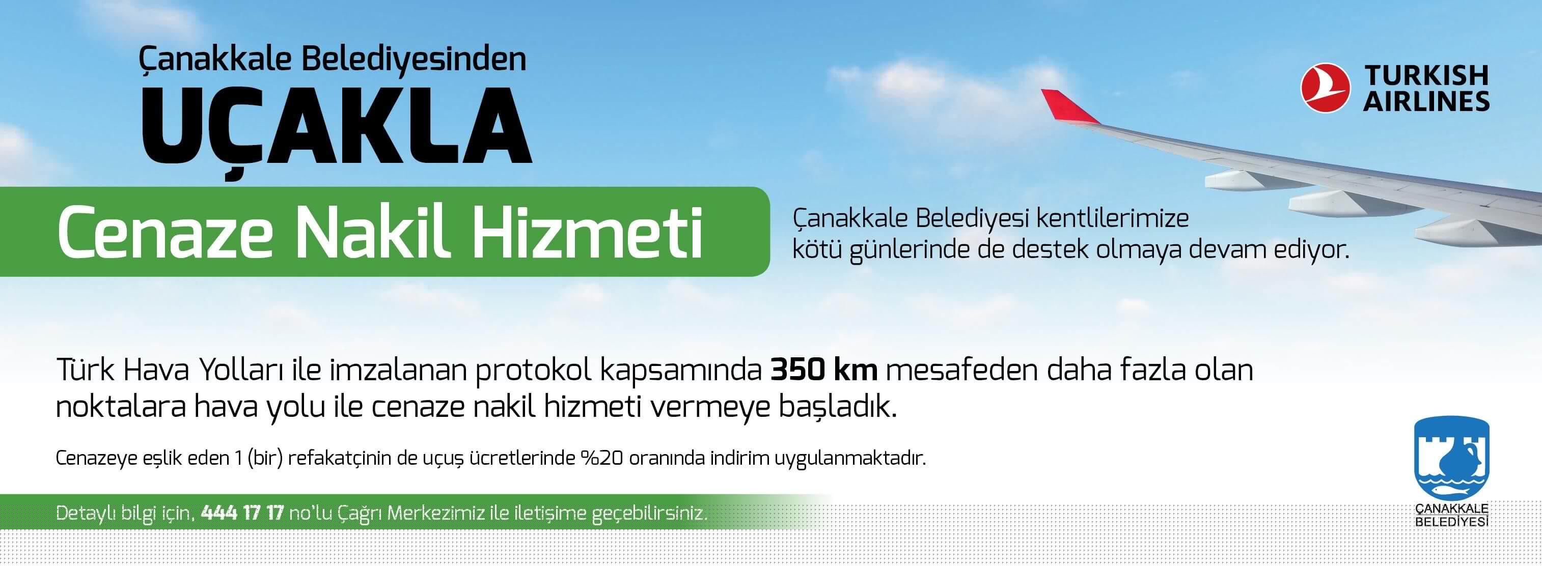 Çanakkale Belediyesinden Uçakla Cenaze Nakil Hizmeti…