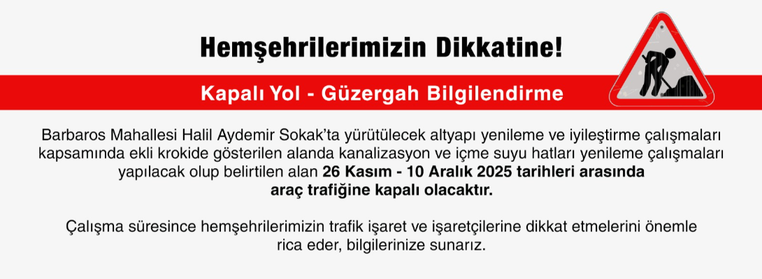 Kapalı Yol Bilgilendirme