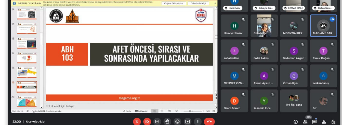 Mahalle Afet Gönüllüleri Eğitimleri Başladı