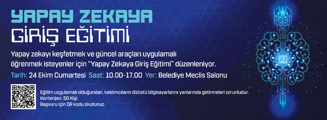 12 Ekim 2026 Yapay Zekaya Giriş Eğitimi Düzenlenecek