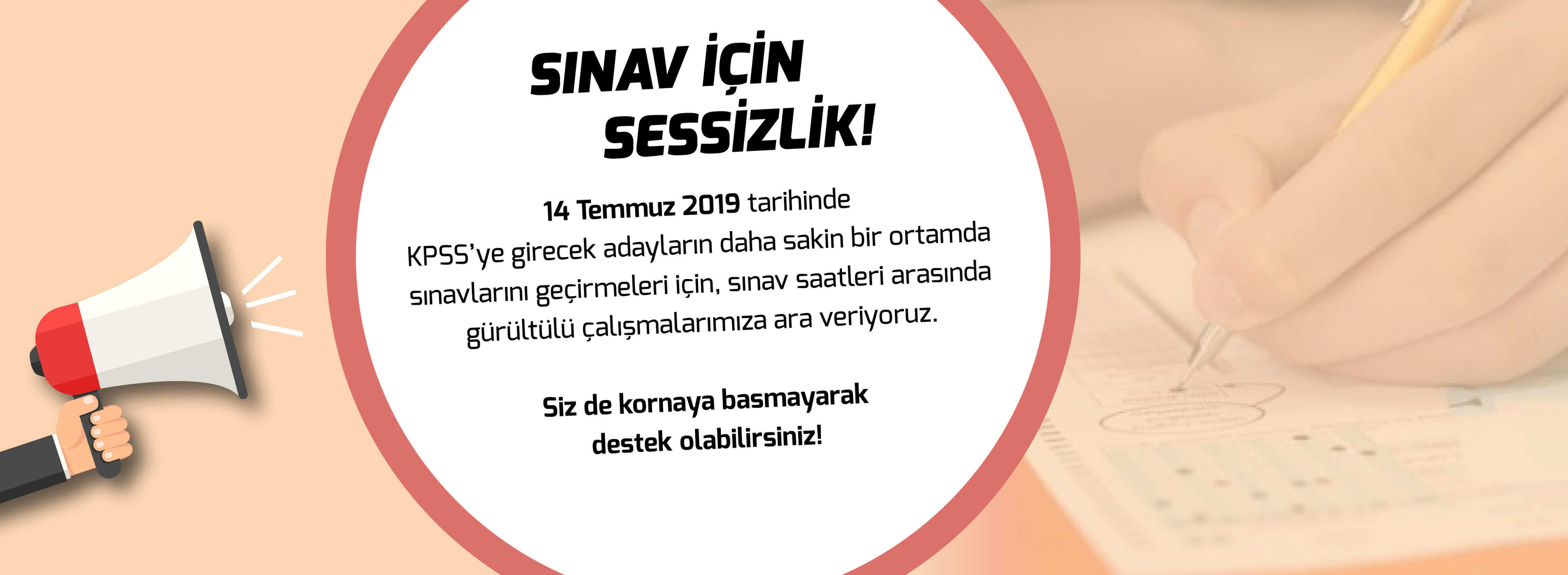 Sınav İçin Sessizlik…
