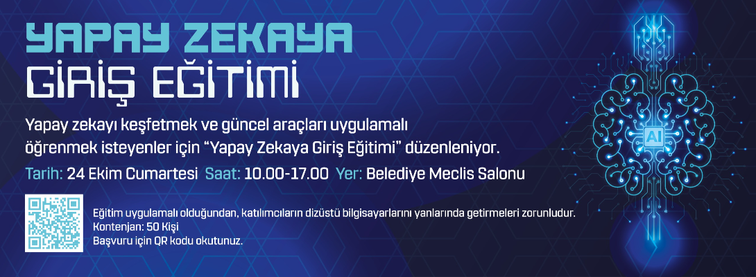 Yapay Zekaya Giriş Eğitimi Düzenlenecek