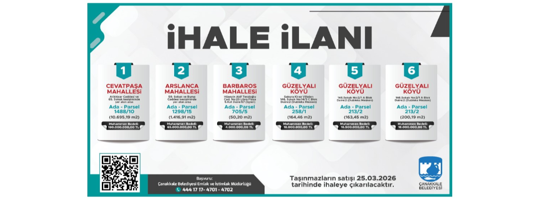 Emlak ve İstimlak Müdürlüğü İhale İlanı