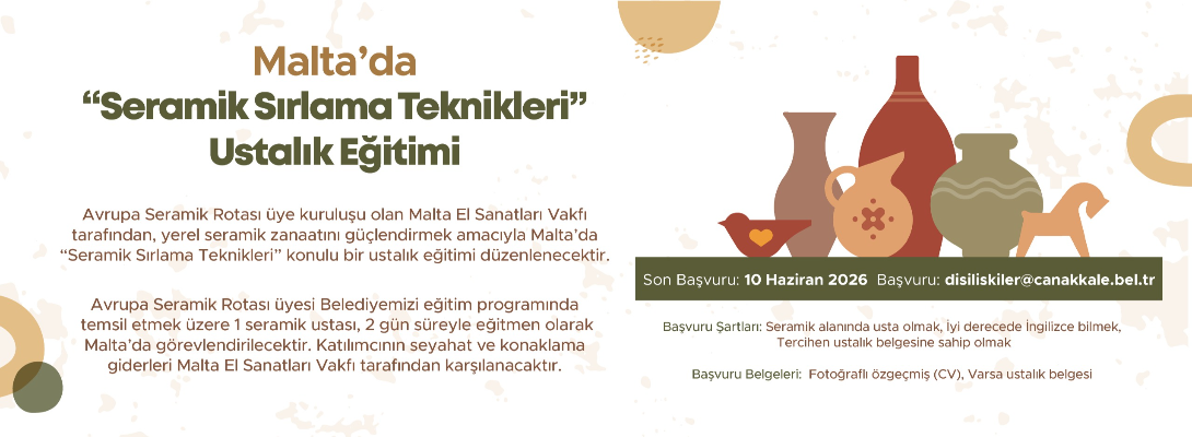 Malta'da “Seramik Sırlama Teknikleri” Ustalık Eğitimi