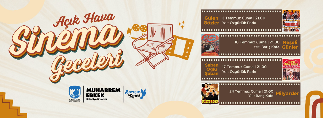 Açık Hava Sinema Geceleri Başlıyor…