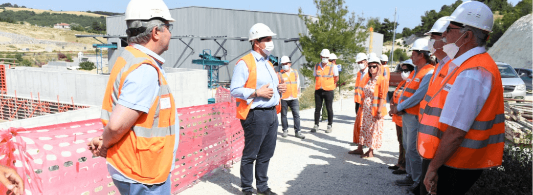 Başkan Gökhan ve ÇAKAB Üyesi Belediye Başkanları Düzenli Depolama Alanını Gezdi