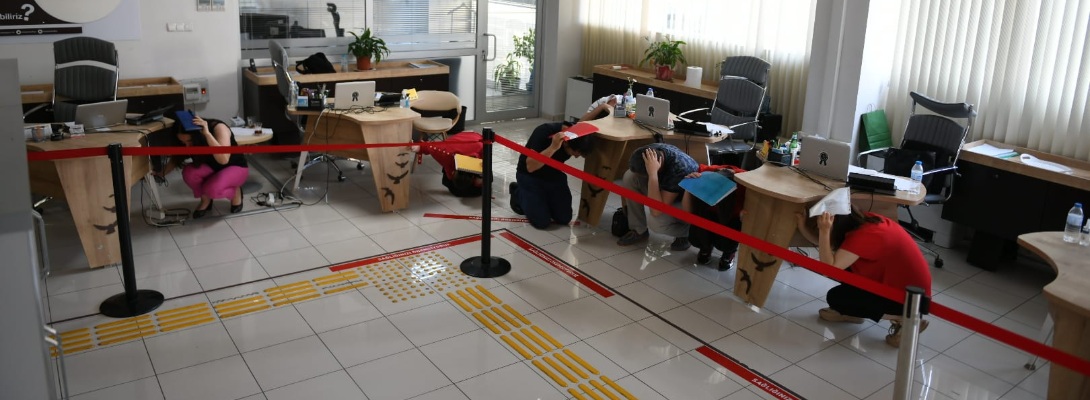 Çanakkale Belediyesinde Deprem Tatbikatı