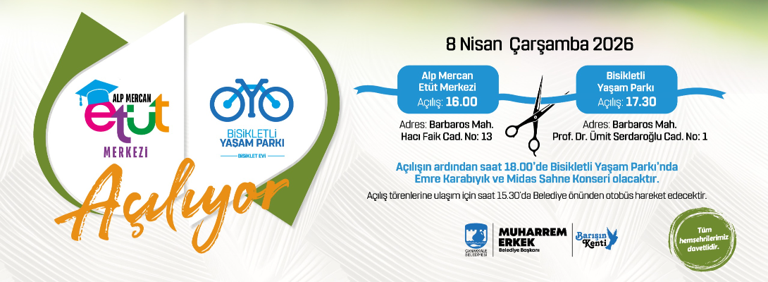 Alp Mercan Etüt Merkezi ve Bisikletli Yaşam Parkı Açılıyor