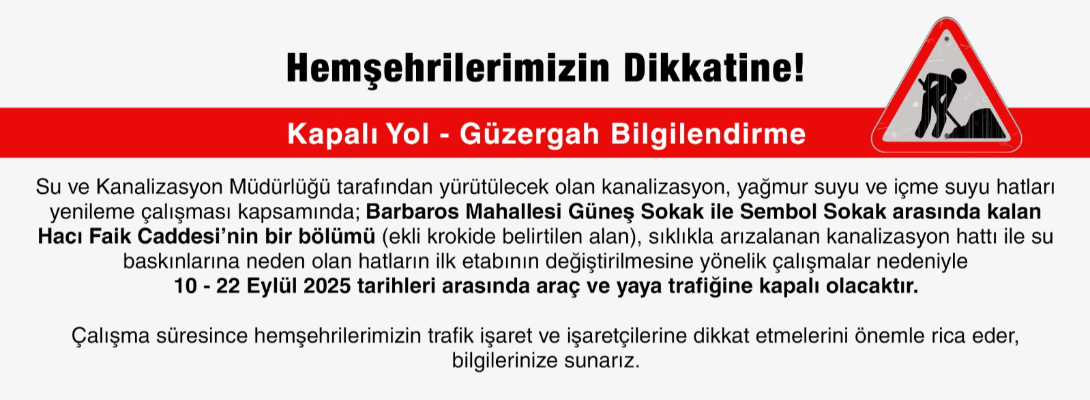 Kapalı Yol Bilgilendirme