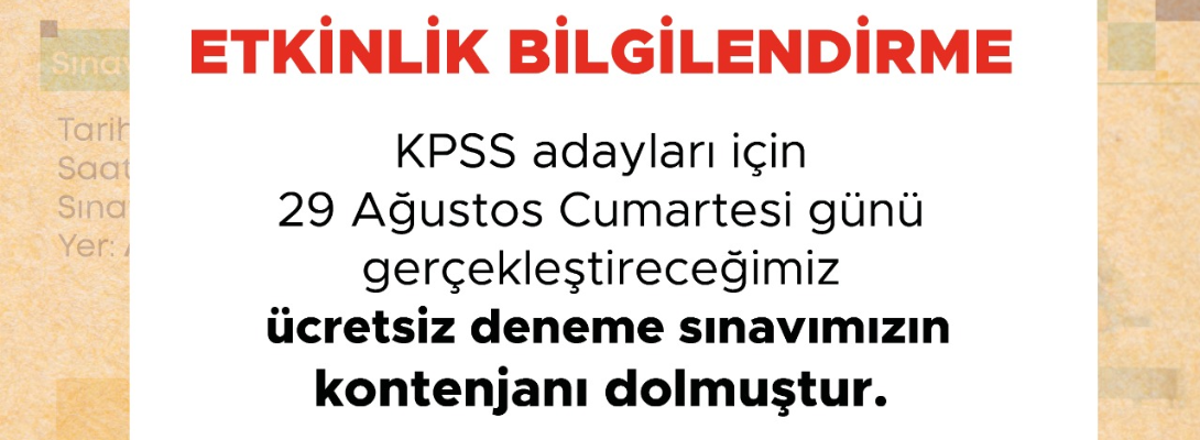 Etkinlik Bilgilendirme