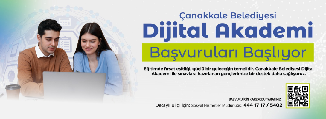 Çanakkale Belediyesi Dijital Akademi Başvuruları Başlıyor